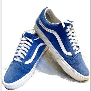 VANS Old Skool Off The Wall Dazzling Blue Suede Sneakers Men9/Wom 10.5 Low Top